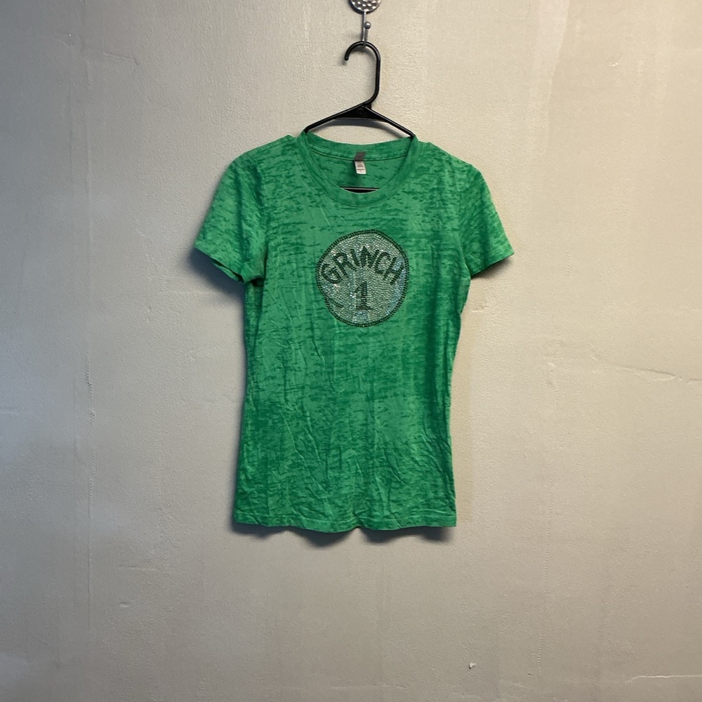 Grinch Graphic Green Women's Tee. 0094